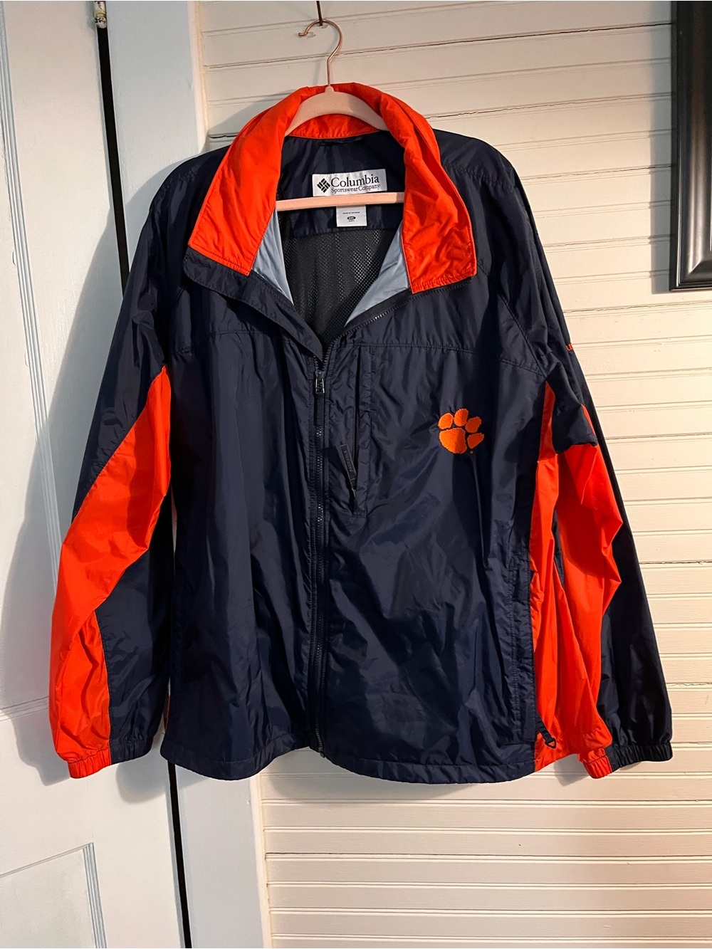 Columbia Navy and Orange Clemson Paw Jacket